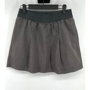 J.Crew Women's Cotton Pleated Mini Skirt Size 0 Gray Preppy Athleisure